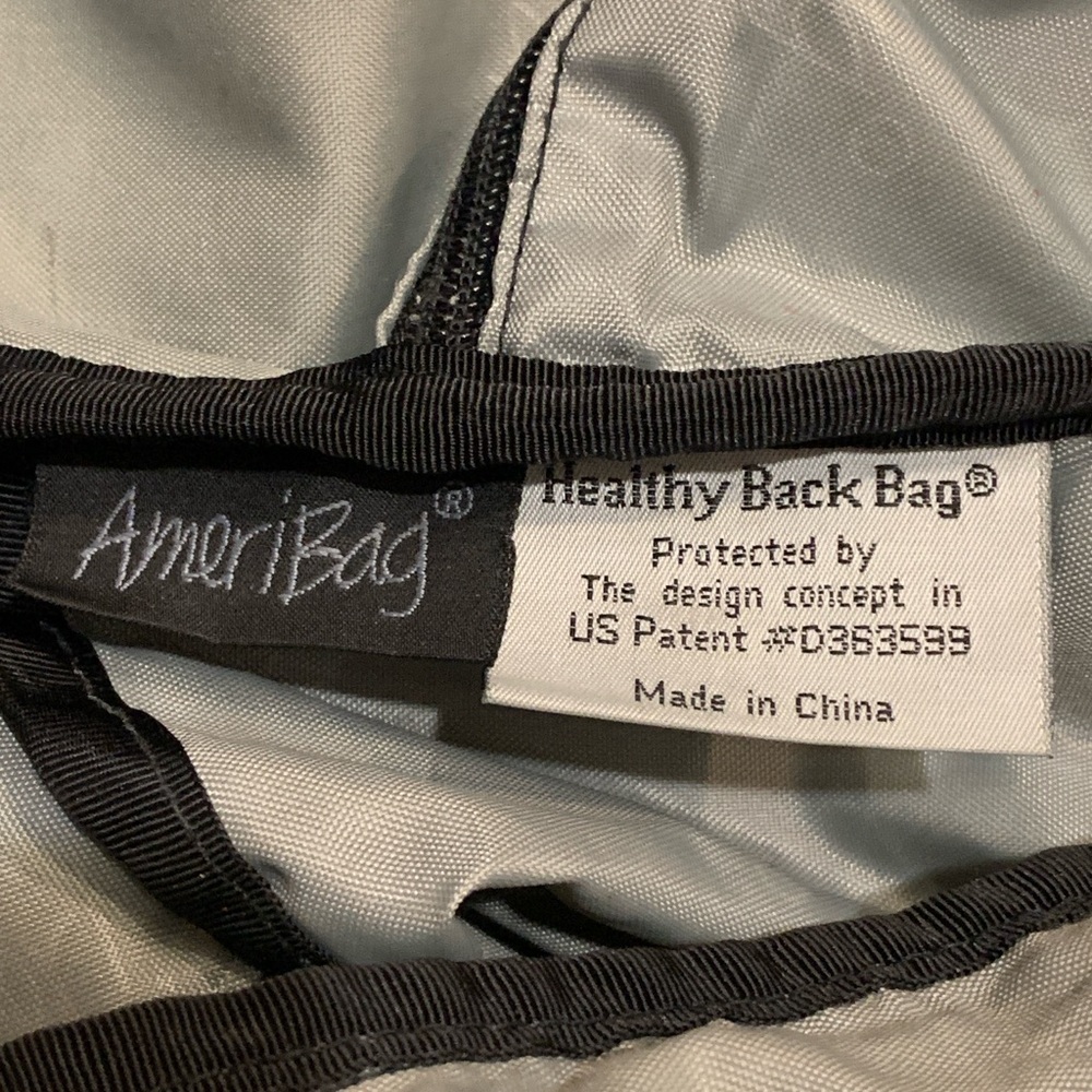 Ameribag Healthy Back Bag Crossbody Sling Backpack Black Nylon Distressed - Picture 4 of 9